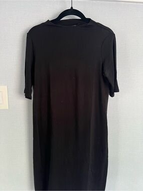 Eileen Fisher Black Short-Sleeve Dress, sz PP